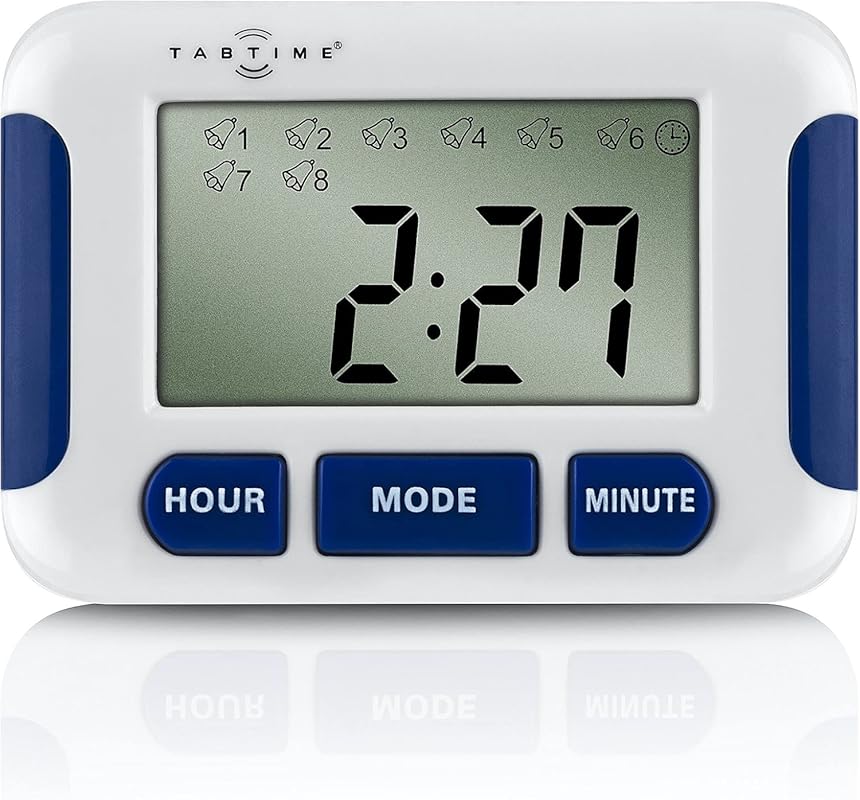 Pill Reminder with 8 Daily Alarms, Pill Tracker and Timer, Essential M