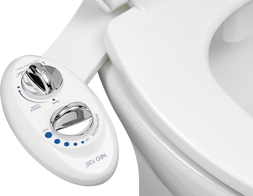 LUXE NEO 120 Bidet Attachment: Single Self-Cleaning Nozzle, Non-Electr