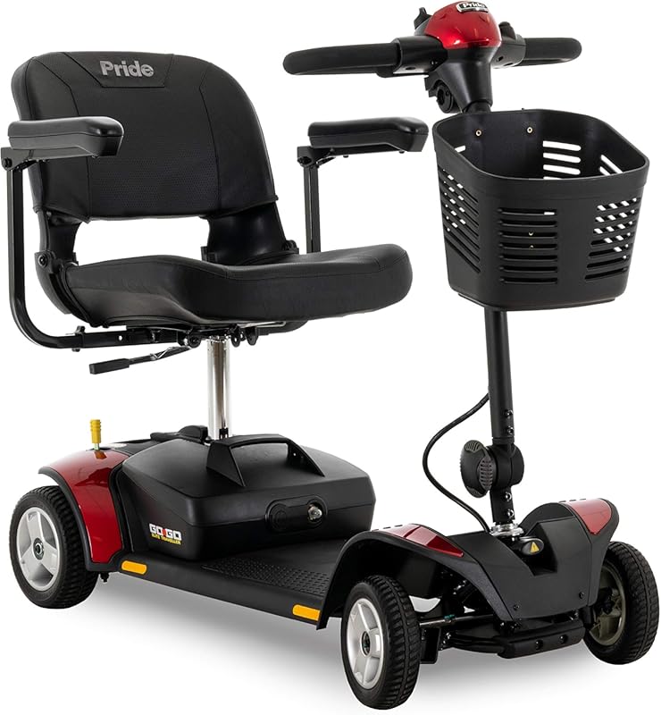 Pride Go-Go Elite Traveller 4-Wheel Mobility Travel Scooter, Compact a