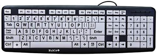 Large Print Computer Keyboard for Visually Impaired Seniors Beginners 