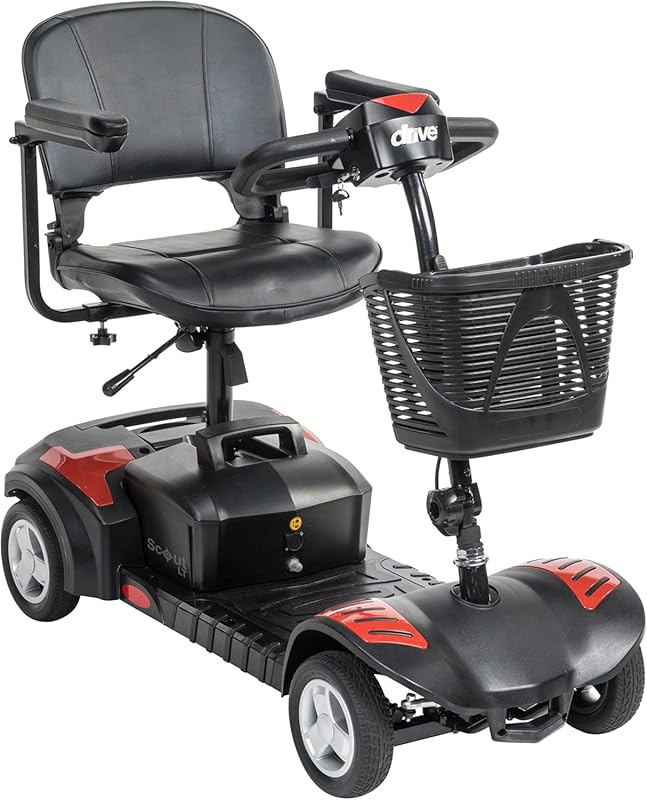 Drive Medical Spitfire Scout Luxury 4-Wheel Travel Scooter with Extend