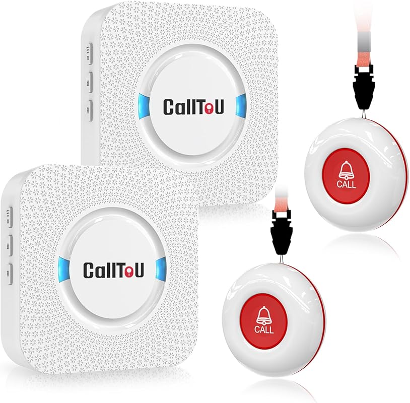 CallToU Wireless Caregiver Pager with 2 SOS Transmitters and 2 Receive