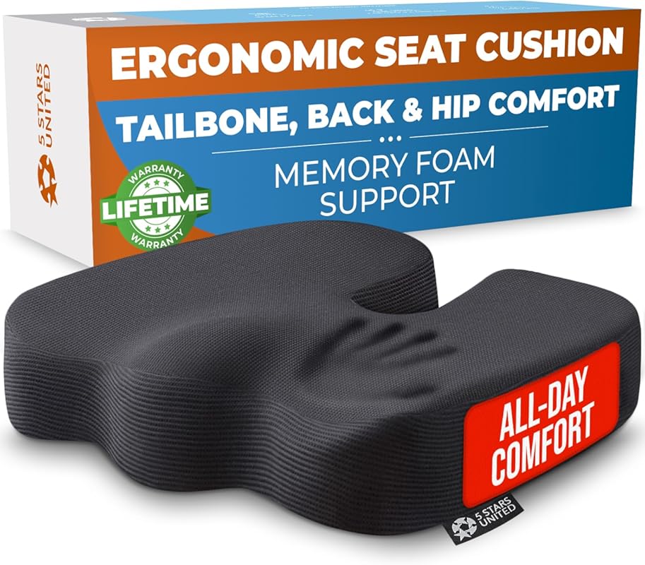 Office Chair Seat Cushion for tailbone coccyx buttock pressure sciatic