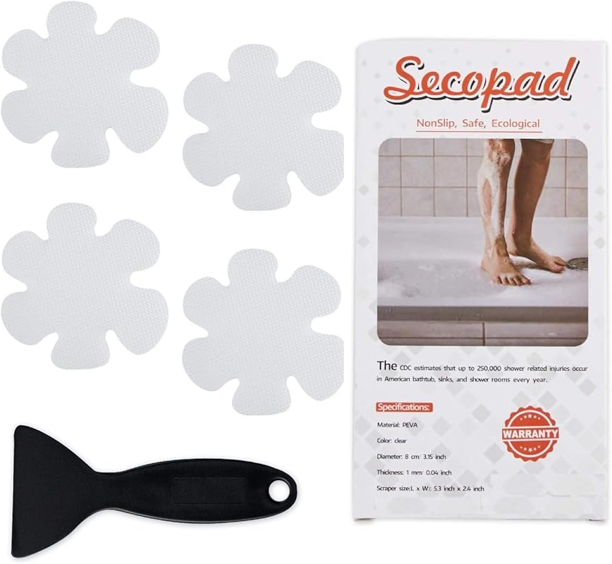 Original Bathtub Non-Slip Stickers: 24PCS Safety Shower Treads Adhesiv