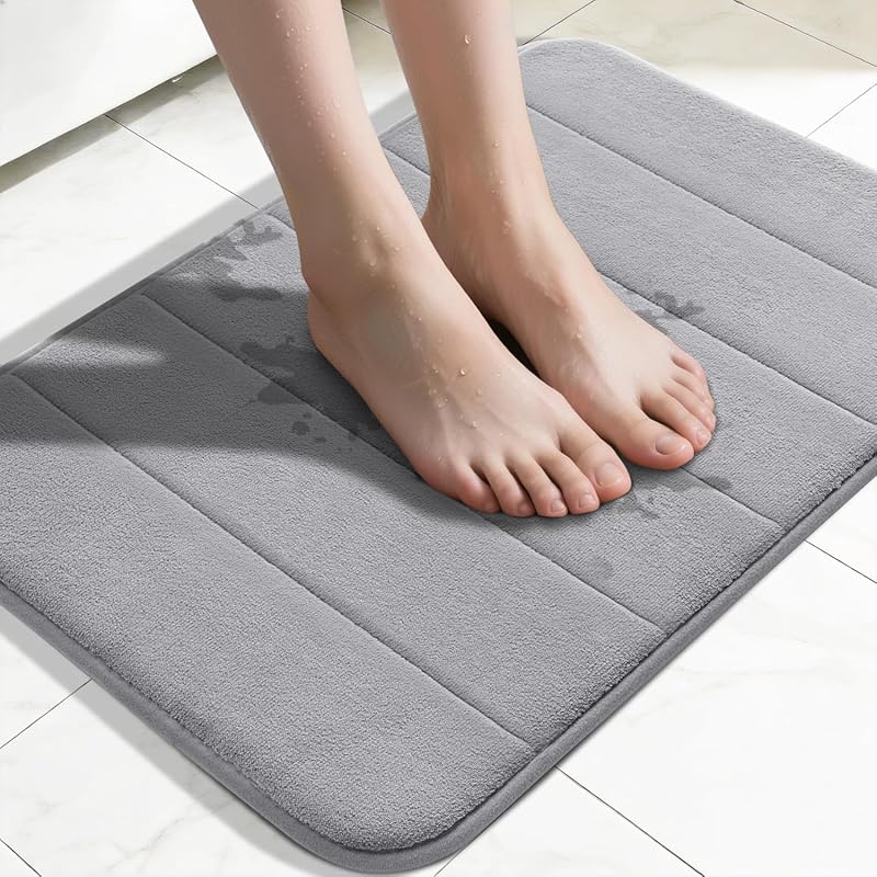 Yimobra Super Soft Memory Foam Bath Mat: Absorbent, Non-Slip, Quick Dr