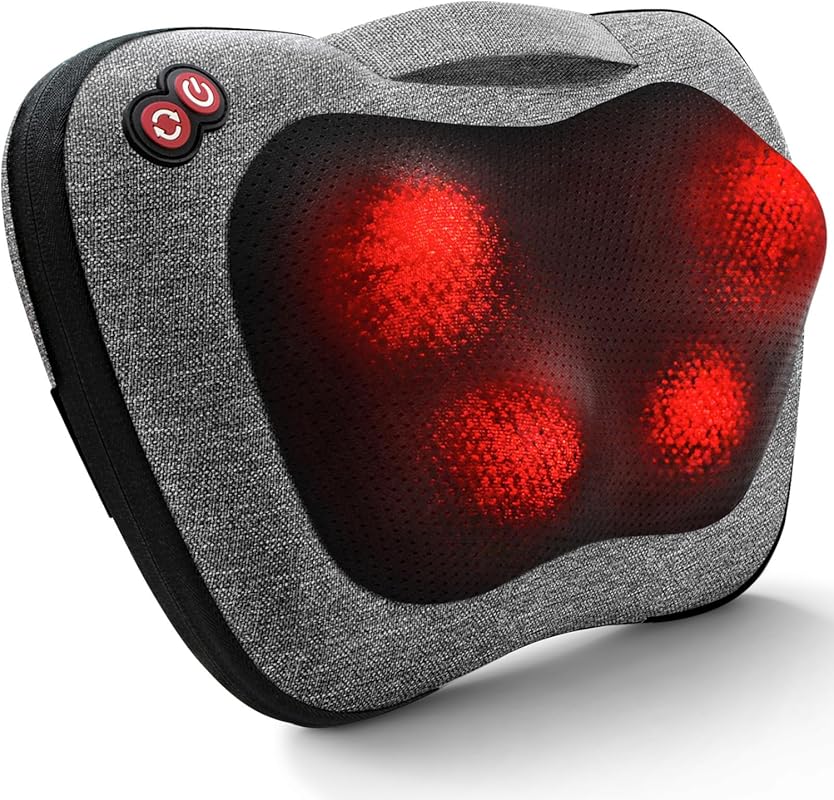 VIKTOR JURGEN Shiatsu Back Massager with Heat, 3D Electric Kneading De