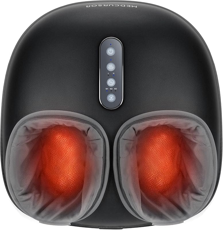 Medcursor Shiatsu Foot Massager with Heat - Deep Kneading, Multi-Level