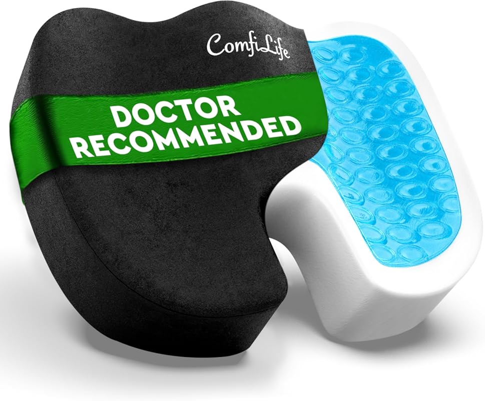 ComfiLife Premium Gel Memory Foam Seat Cushion for back sciatica pain