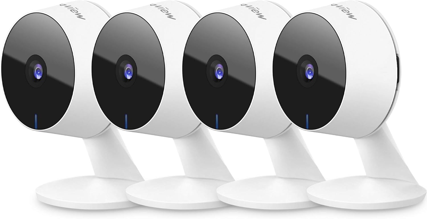 LaView 1080P Indoor Security Camera 4-Pack: Motion Detection, Two-Way 