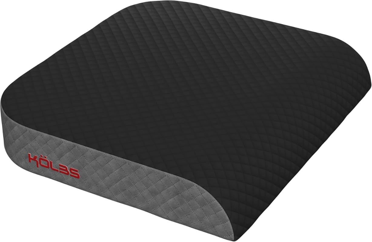 Kölbs Extra Large Memory Foam Seat Cushion velvet cover back tailbone