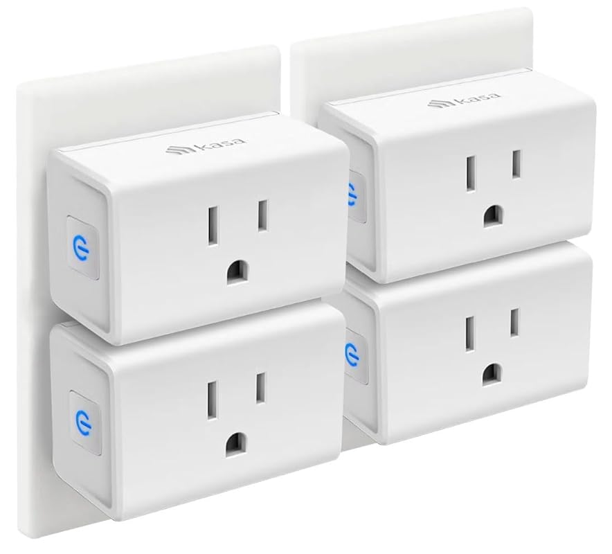 Kasa EP10P4 Mini 15A Smart Plug 4-Pack: 2.4G Wi-Fi for Alexa, Google H