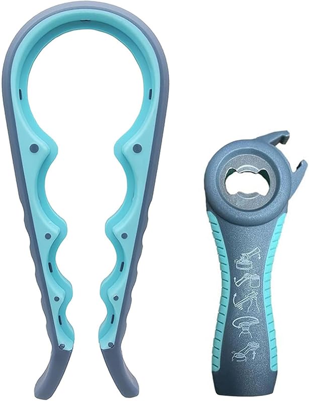 Multi-Function Jar Bottle Can Opener for Seniors and Weak Hands - 5-in