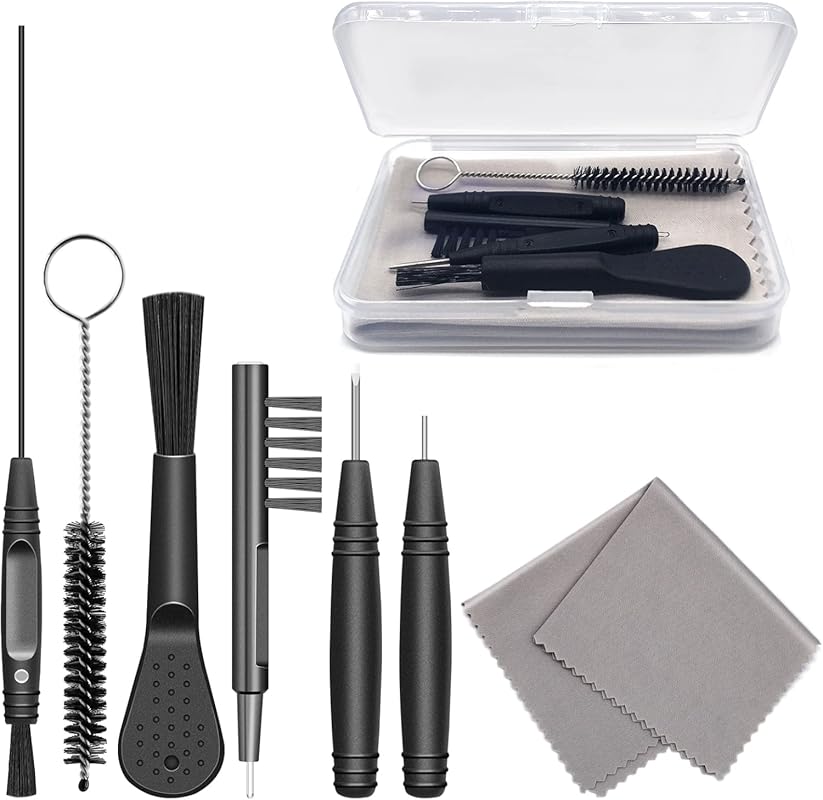 8-Piece Hearing Aid Cleaning Kit with Case – Includes Brushes for Ampl
