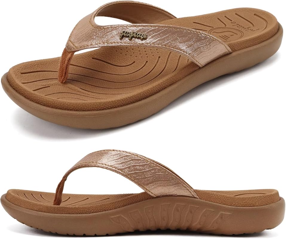 jiajiale Women's Plantar Fasciitis Orthotic Flip Flops: Lightweight Sl