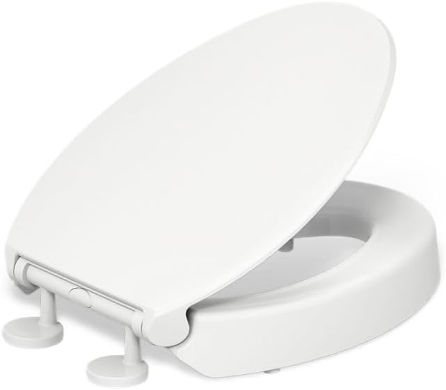 KOHLER Hyten Elongated Elevated Soft Close Toilet Seat - 3-Inch Height