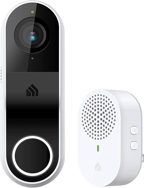 Kasa Smart Hardwired Video Doorbell with Chime: 2K, Night Vision, Two-