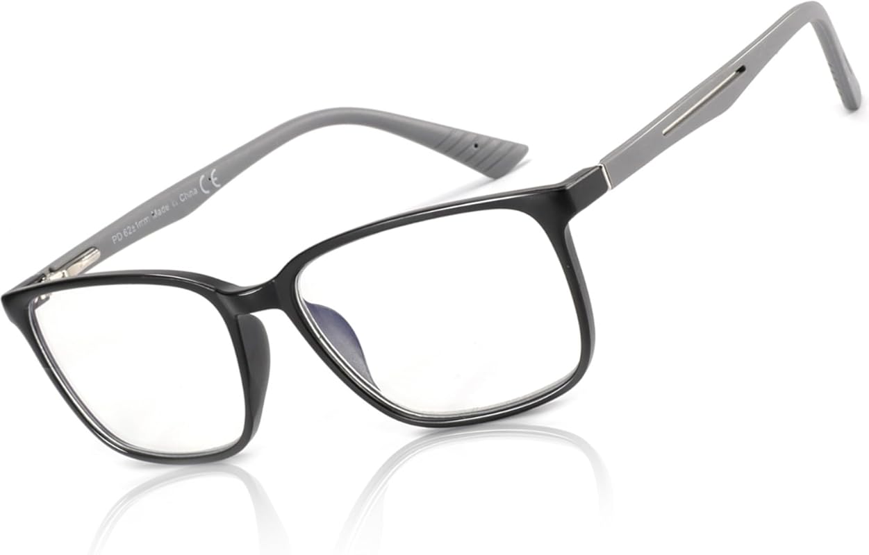 BLUEMOKY Blue Light Reading Glasses for Men，Sport Square Frame Readers