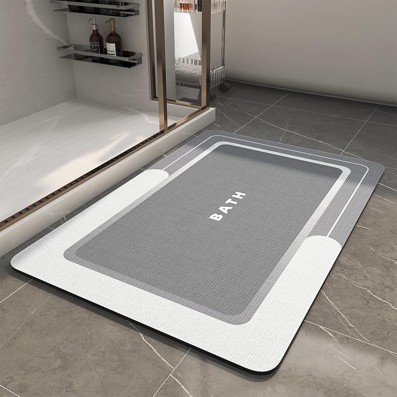 MontVoo Non-Slip Bath Mat: Super Absorbent, Stain Resistant, Quick Dry
