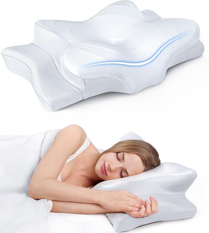 Adjustable Ultra Pain Relief Cooling Cervical Pillow with Odorless Mem