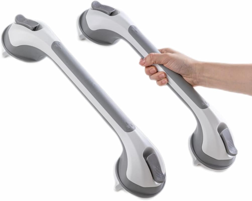 TAILI 2-Pack Heavy Duty Suction Grab Bars - Removable No-Drill Waterpr
