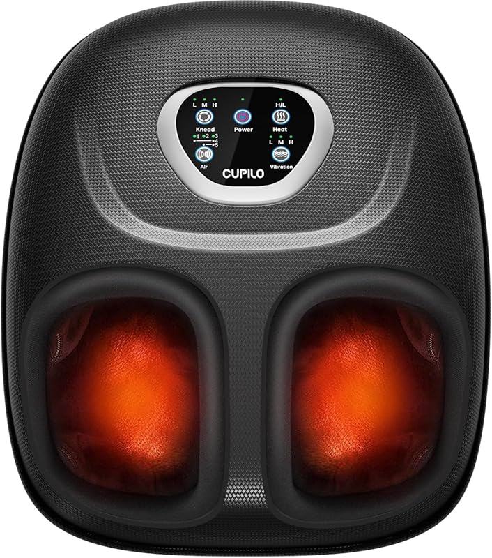 2026 Upgraded Foot Massager: Heat, 5-Level Compression Vibration - FSA
