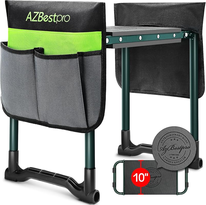 Garden Kneeler and Seat Heavy Duty - Upgraded Foldable Gardening Stool
