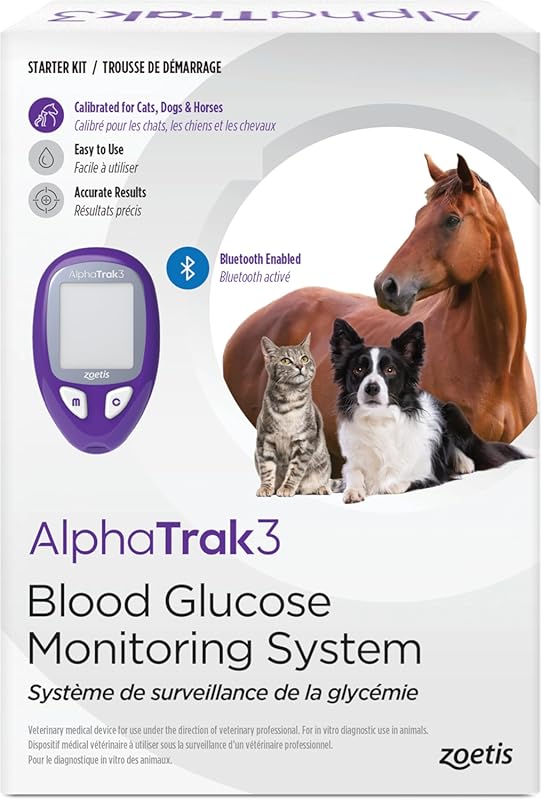 AlphaTrak 3 Pet Blood Glucose Monitoring Kit for Diabetic Cats, Dogs, 