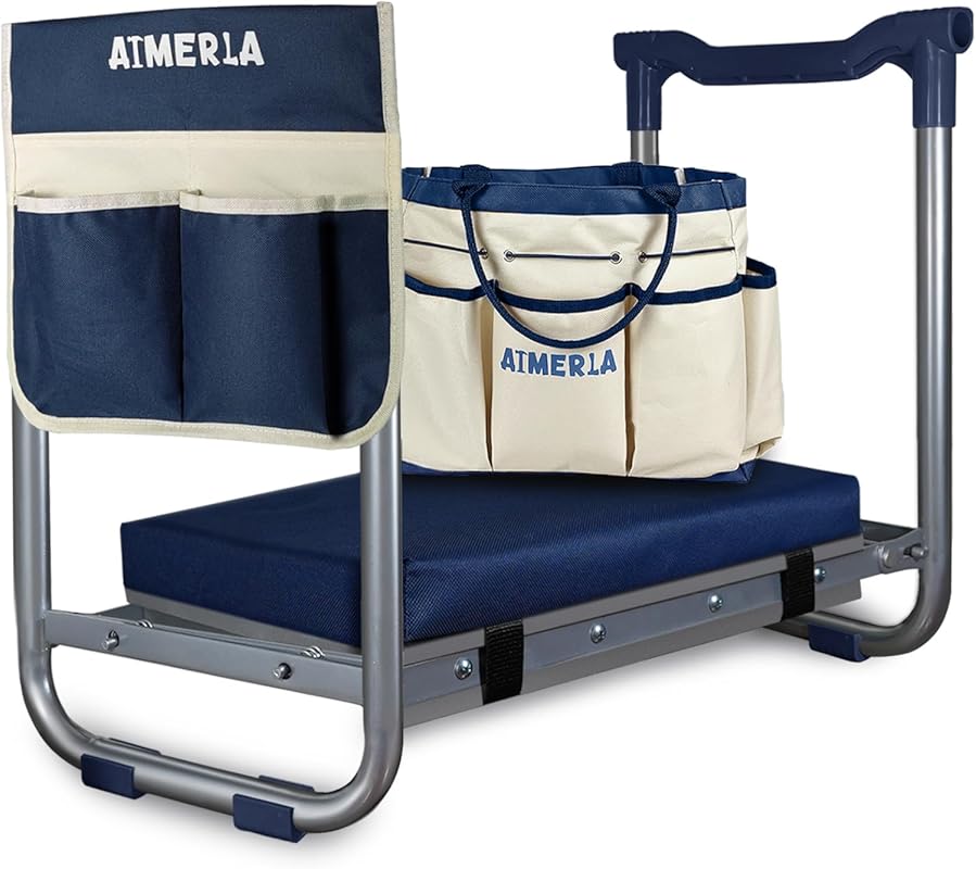 Aimerla K5 Foldable Kneeler Seat - Heavy Duty with Detachable Cloud Kn