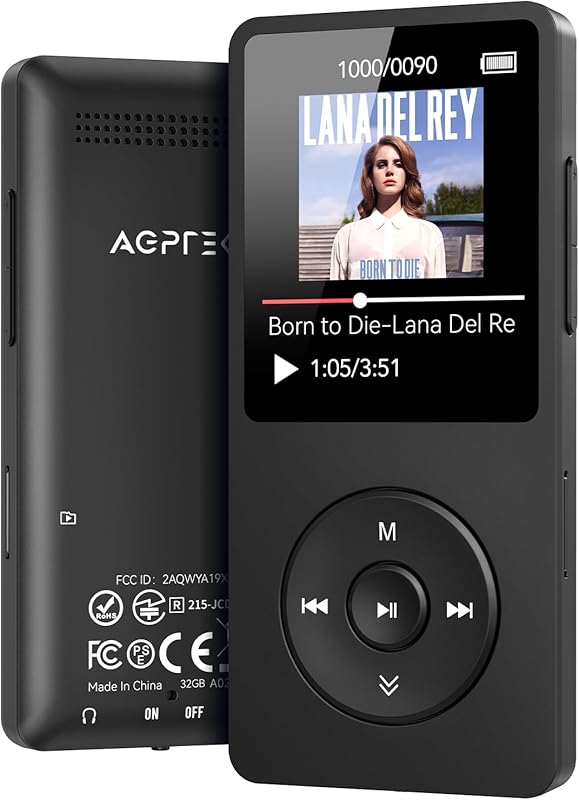AGPTEK A02 MP3 Player Bluetooth 5.3, 1.8