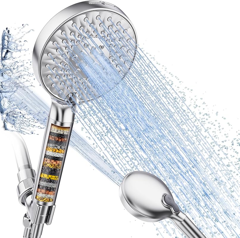 SR SUN RISE Filtered Shower Head: 9-Spray High Pressure Detachable Han