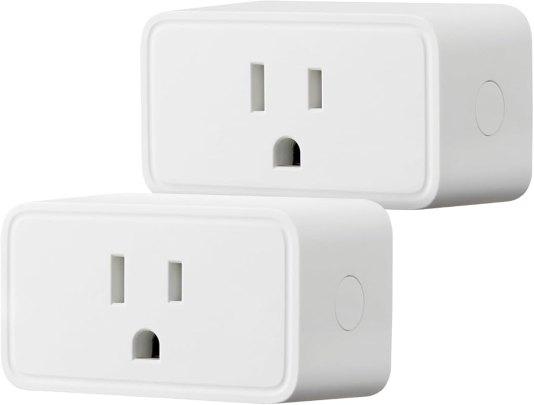 Amazon Basics Smart Plug 2-Pack: Timer, Voice Control, WiFi, Alexa Onl