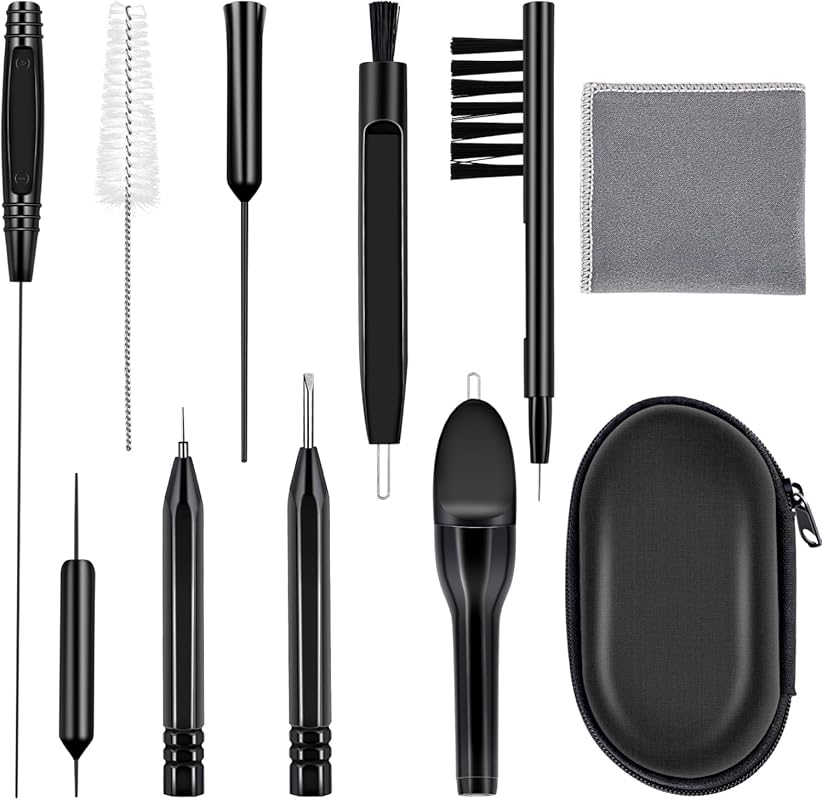 ARRITZ 11-Piece Hearing Aid Cleaning Kit – Brushes and Case Included, 