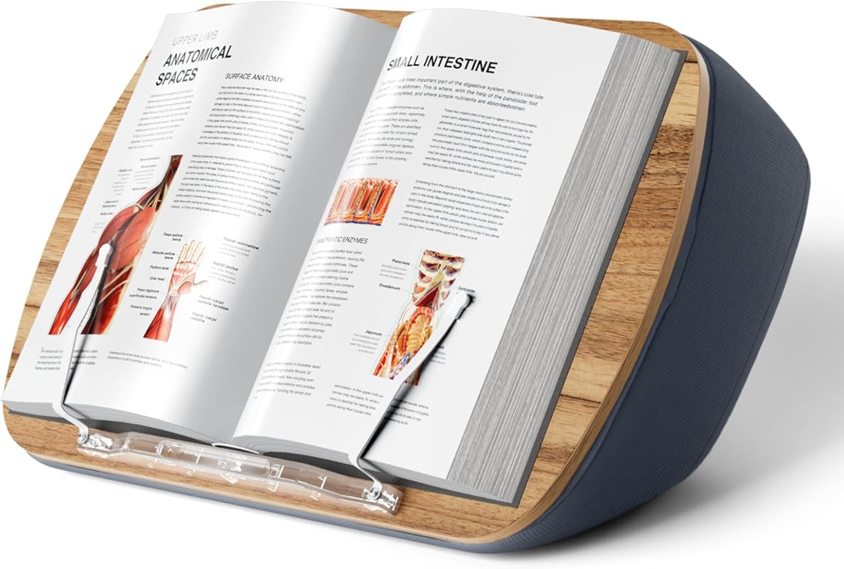 Lap Beanbag Book Stand for Hands-Free Reading, Ergonomic Pillow Minimi