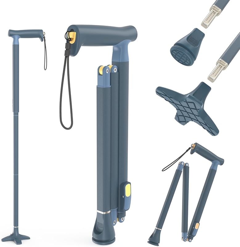 Michael Graves Quick Fold Walking Cane for Adults - Foldable, Collapsi
