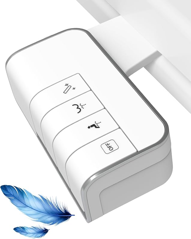 Hibbent Bidet Attachment: Non-Electric Dual Nozzles for Frontal & Rear