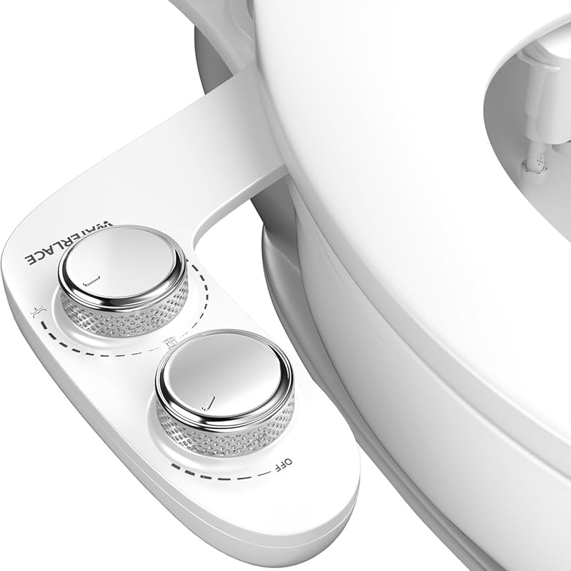 Ultra-Slim Non-Electric Bidet Attachment: Self-Cleaning Dual Retractab