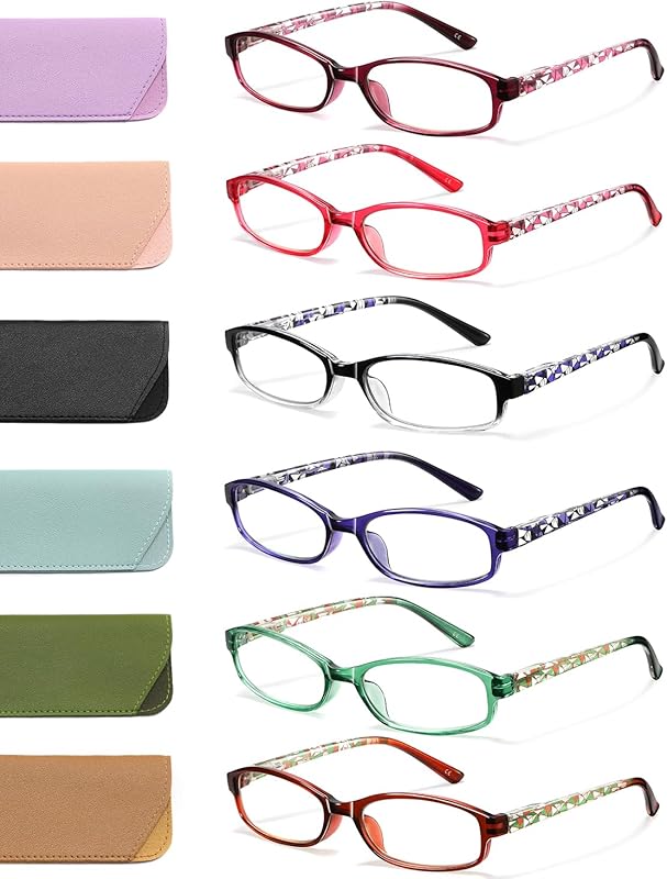 Reading Glasses for Women,6 Pack Blue Light Blocking Glasses for Women