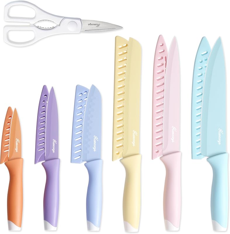 13-Piece Knife Set: Nonstick Ceramic Coating, Anti-Rust, Stainless Ste