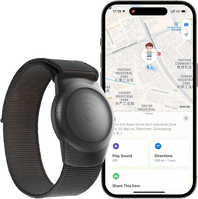 GPS Tracker for Kids Elderly Autism Dementia: No Monthly Fee, Find My