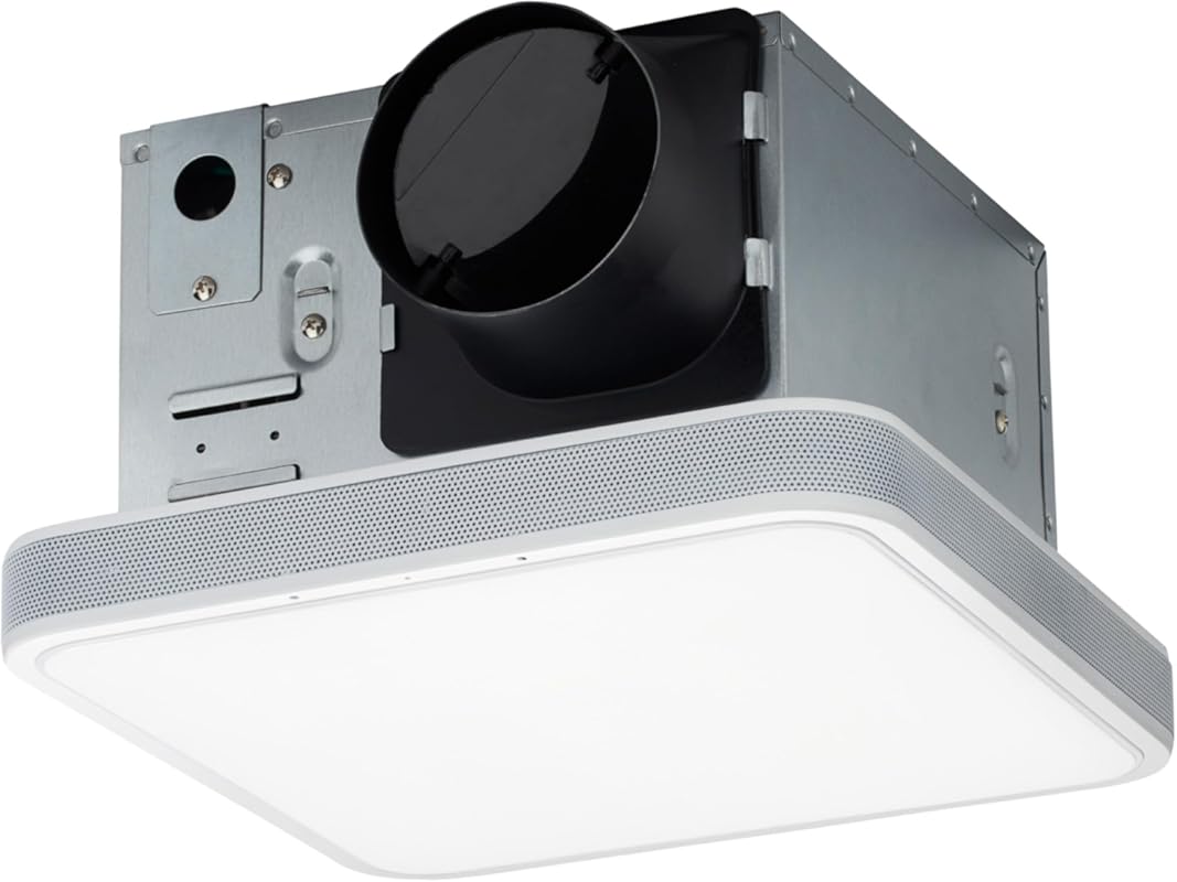 Homewerks 7148-01-AX Smart Bathroom Fan: Alexa Voice, Color Changing L