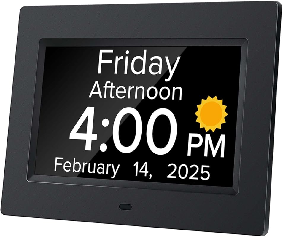 Digital Alarm Clock for Dementia Seniors with Voice Time Announcement,