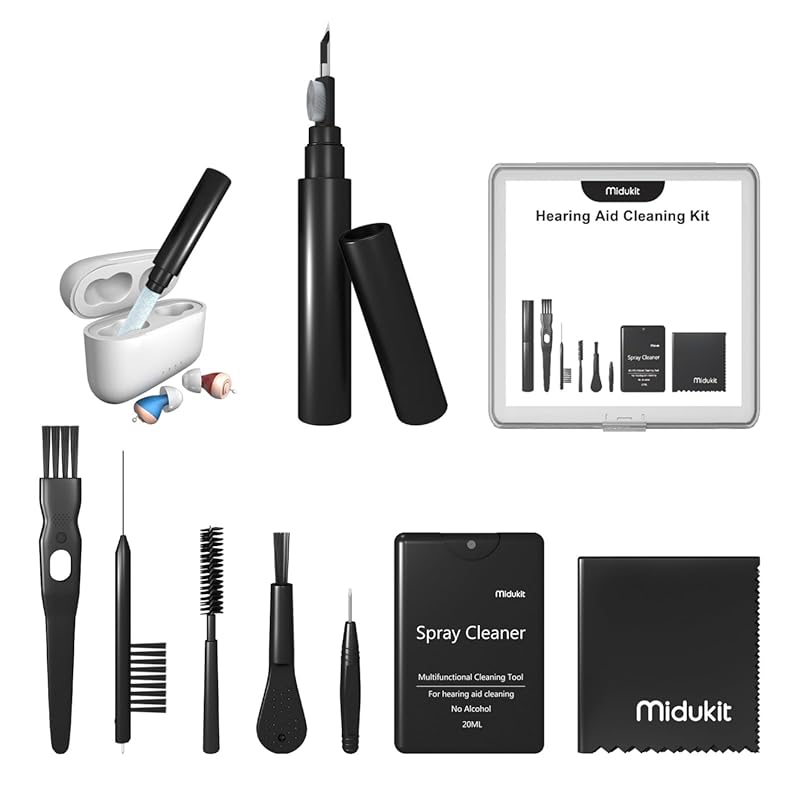 Premium Hearing Aid Cleaning Kit for Rechargeable Bluetooth Hearing Ai