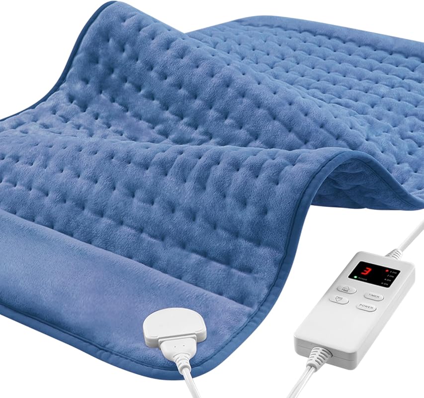 Large Electric Heating Pad for Back Neck Shoulder Pain, Auto Shut-Off,