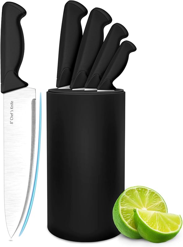 6-Piece Kitchen Knife Set: German High Carbon Stainless Steel Blades,