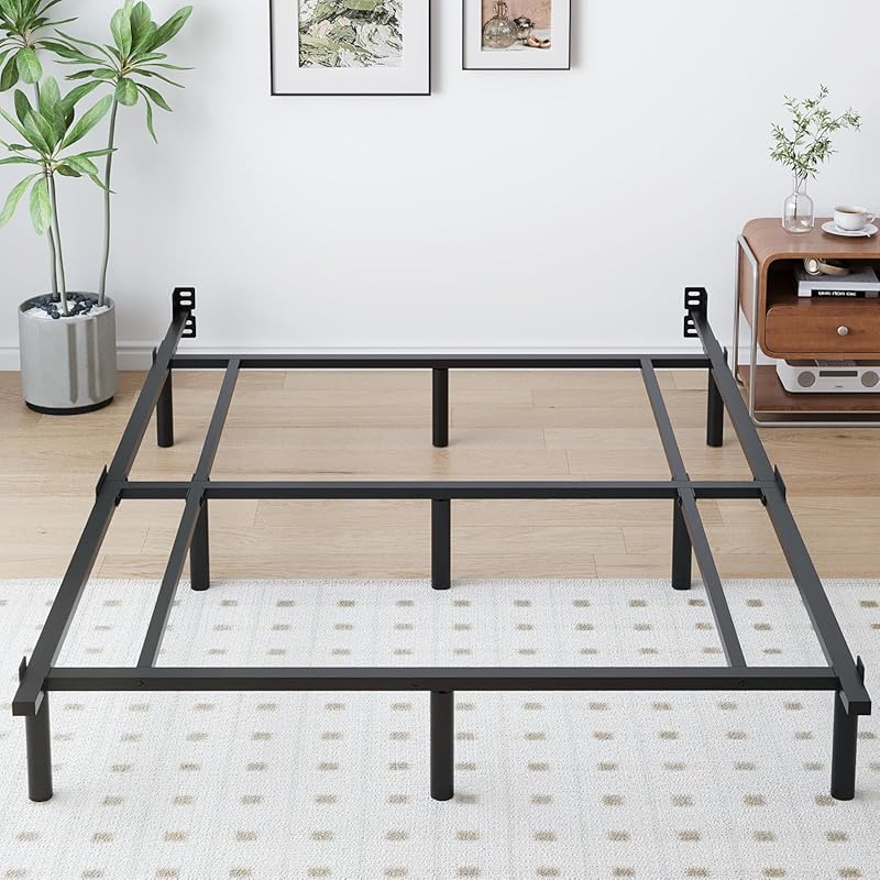 Heavy Duty Queen Metal Bed Frame 7-Inch Low Platform Box Spring Mattre