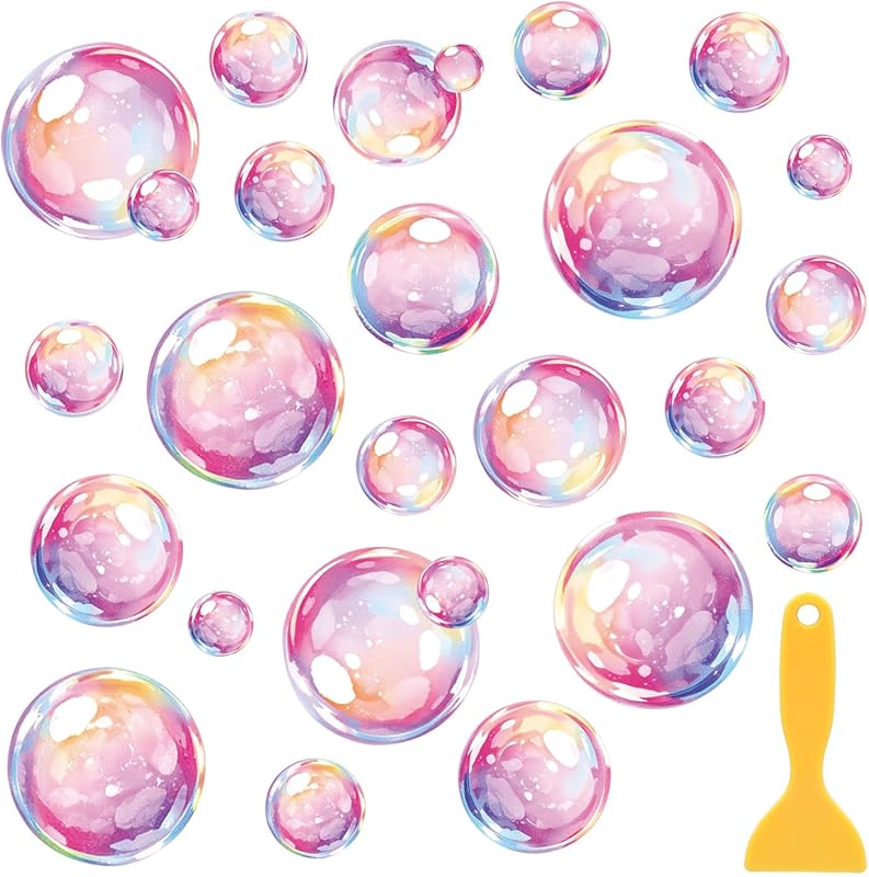 Whaline 30Pcs Bubble Non-Slip Bathtub Stickers - Under The Sea Cartoon