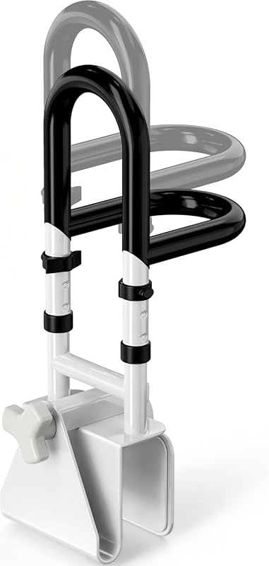 Adjustable Bathtub Safety Rail with Double Grip, 14-18 Inch Shower Gra