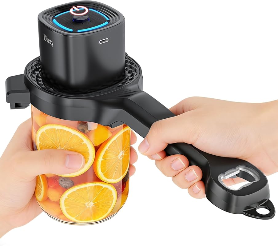 Electric Jar Opener for Seniors & Weak Hands: Automatic One-Press Grip