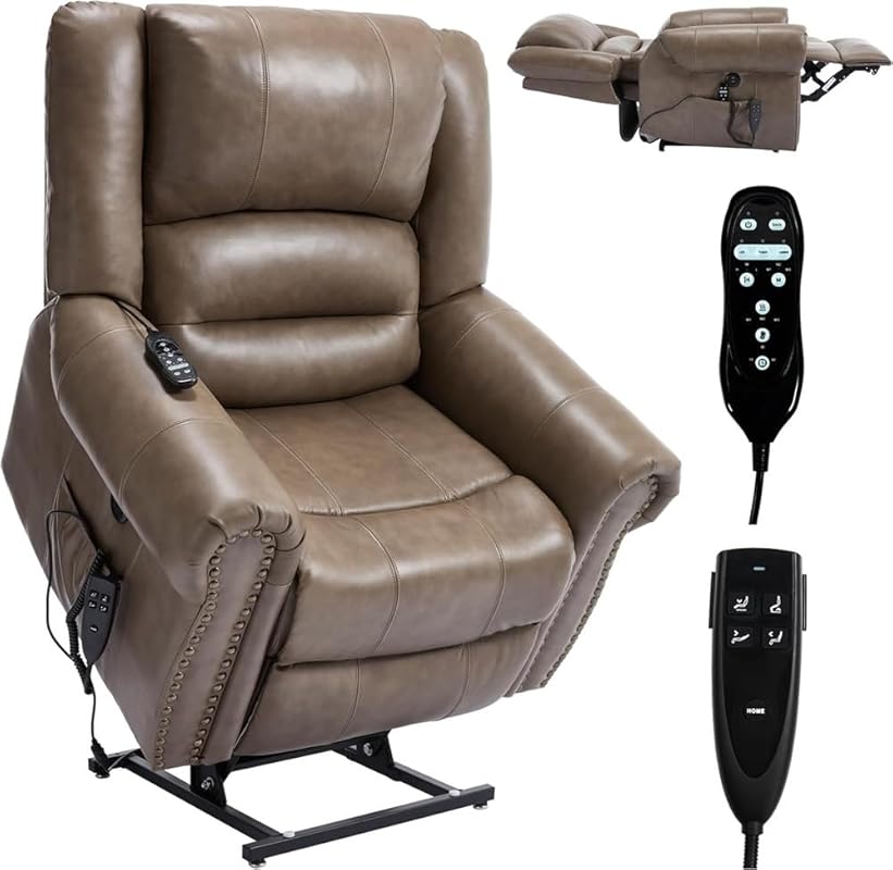 Dual Motor Power Lift Recliner Chair for Elderly with Heated Massage,