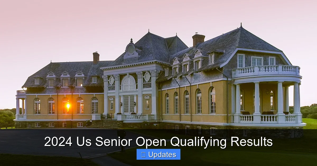 2024 Us Senior Open Qualifying Results